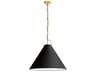 Dainolite Princeton 1-Light Black Aged Brass Pendant