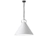 Dainolite Princeton 1-Light Matte Black White Pendant