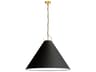 Dainolite Princeton 1-Light Black Aged Brass Pendant