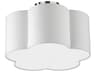 Dainolite Phlox 3-Light Polished Chrome White Drum Flush Mount