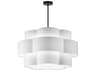 Dainolite Phlox 4-Light Matte Black White Tiered Pendant