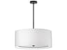Dainolite Porscha 4-Light Matte Black White Drum Pendant