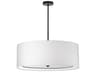 Dainolite Porscha 4-Light Matte Black White Drum Pendant