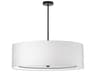 Dainolite Porscha 6-Light Matte Black White Drum Pendant