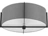 Dainolite Preston 3-Light Grey Matte Black Drum Semi Flush Mount