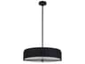 Dainolite Preston 4-Light Matte Black Round Pendant