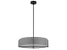 Dainolite Preston 4-Light Grey Matte Black Round Pendant