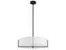 Dainolite Preston 4-Light Matte Black White Round Pendant