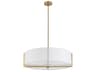 Dainolite Preston 4-Light Aged Brass White Round Pendant