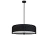 Dainolite Preston 4-Light Matte Black Round Pendant