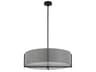 Dainolite Preston 4-Light Grey Matte Black Round Pendant