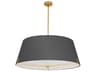 Dainolite Preston 4-Light Black Aged Brass Drum Pendant