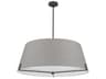 Dainolite Preston 4-Light Matte Black Gray Drum Pendant