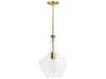 Dainolite Petalite 1-Light Aged Brass Mini Pendant