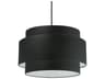 Dainolite Priya 4-Light Matte Black Drum Tiered Pendant
