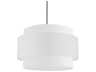 Dainolite Priya 4-Light Polished Chrome White Drum Tiered Pendant