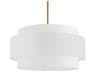 Dainolite Priya 4-Light Aged Brass White Drum Tiered Pendant