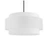 Dainolite Priya 4-Light Matte Black White Drum Tiered Pendant