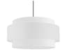 Dainolite Priya 4-Light Polished Chrome White Drum Tiered Pendant