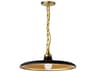 Dainolite Quentin 1-Light Matte Black Gold Brass Pendant