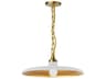 Dainolite Quentin 1-Light Matte White Gold Brass Pendant
