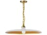 Dainolite Quentin 1-Light Matte White Gold Brass Pendant