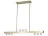 Dainolite Raleigh 9-Light Aged Brass Globe Linear Island Pendant
