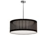 Dainolite Slit Drum 1-Light Polished Chrome Black Pendant