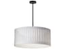 Dainolite Slit Drum 1-Light Matte Black White Pendant