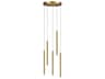 Dainolite Sanya 5-Light Aged Brass Linear Pendant