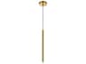Dainolite Sanya 1-Light Aged Brass Linear Mini Pendant