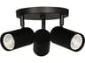 Dainolite Taylor 3-Light Matte Black Cylinder Track & Rail Light
