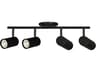 Dainolite Taylor 4-Light Matte Black Cylinder Track & Rail Light