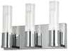 Dainolite Tube 3-Light Polished Chrome Vanity Light