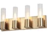 Dainolite Tube 4-Light Aged Brass Vanity Light