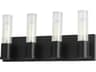 Dainolite Tube 4-Light Matte Black Vanity Light