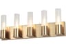 Dainolite Tube 5-Light Aged Brass Vanity Light