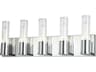 Dainolite Tube 5-Light Polished Chrome Vanity Light