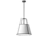 Dainolite Trapezoid 1-Light Black White Drum Pendant