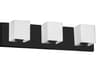 Dainolite Verona 3-Light Matte Black Vanity Light