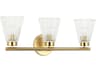Dainolite Vienna 3-Light Aged Brass Vanity Light