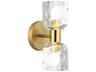 Dainolite Vallora 2-Light Aged Brass Vanity Light