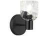 Dainolite Vallora 1-Light Matte Black Wall Sconce