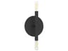 Dainolite Wand 2-Light Matte Black Wall Sconce
