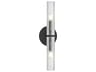 Dainolite Wand 2-Light Matte Black Wall Sconce
