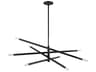Dainolite Wand 8-Light Matte Black Linear Chandelier