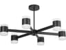 Dainolite Wilson 12-Light Matte Black Cylinder Geometric Chandelier