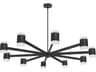 Dainolite Wilson 20-Light Matte Black Cylinder Geometric Chandelier
