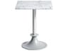 Driade Outdoor Lord Yi Aluminum Square Marble Top Dining Table in Gray/White Carrara