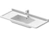 Duravit Starck 3 41'' Ceramic White High Gloss Sink with 1 Faucet Hole